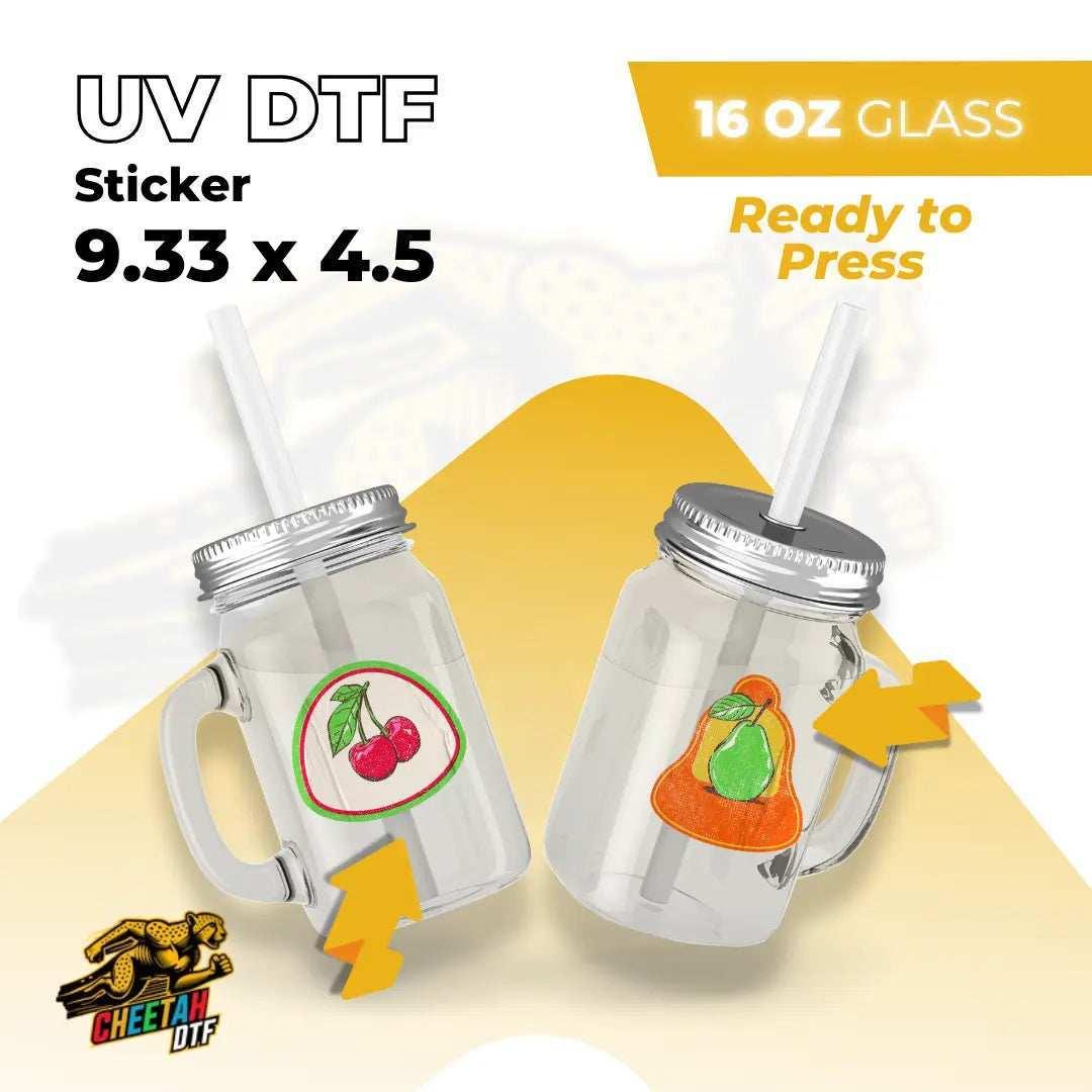 UV DTF Sticker Transfers by Size