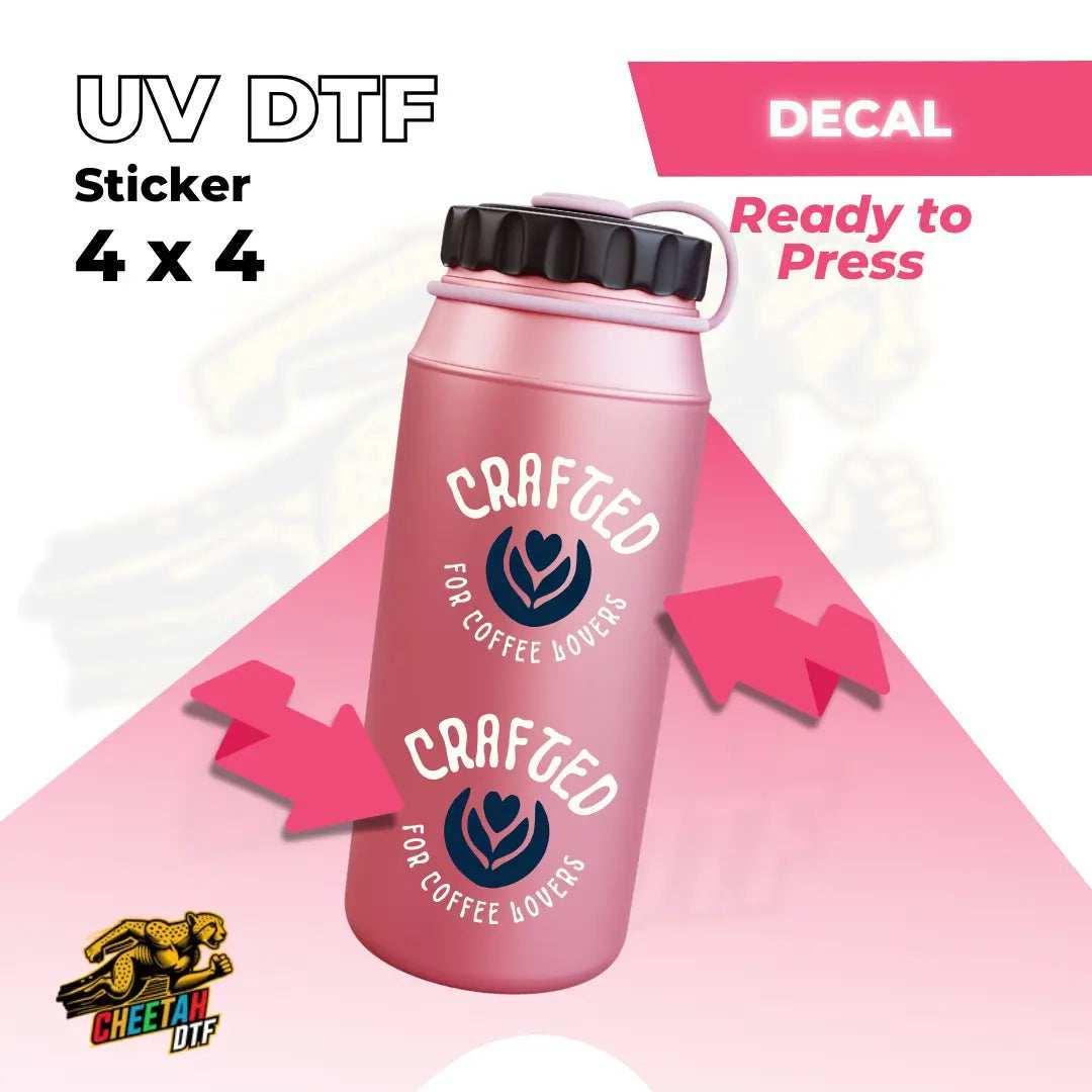 UV DTF Sticker Transfers by Size