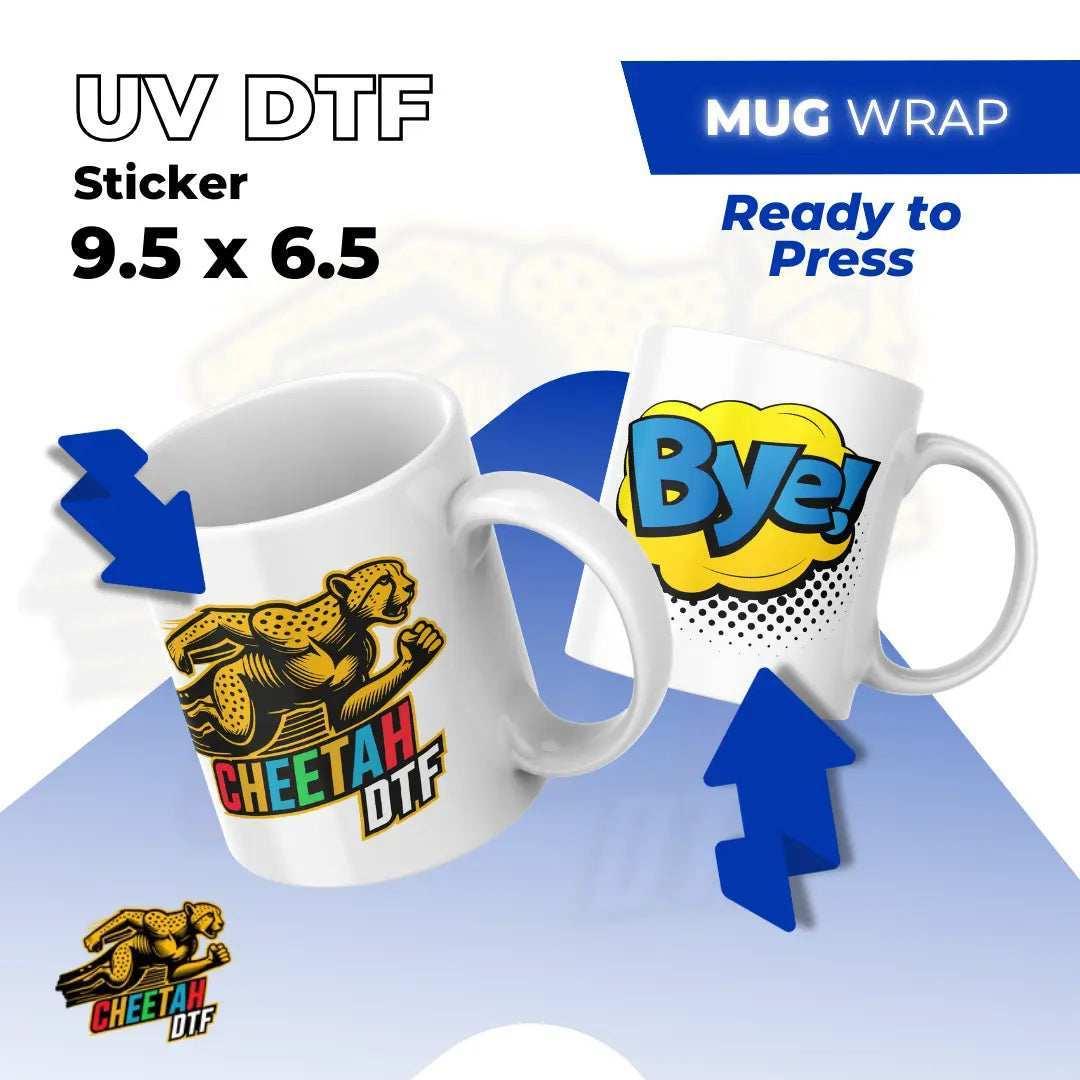 UV DTF Sticker Transfers by Size