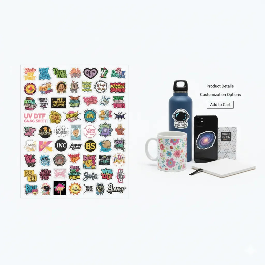UV DTF Sticker Gang Sheet Builder - Sid DTF transfers