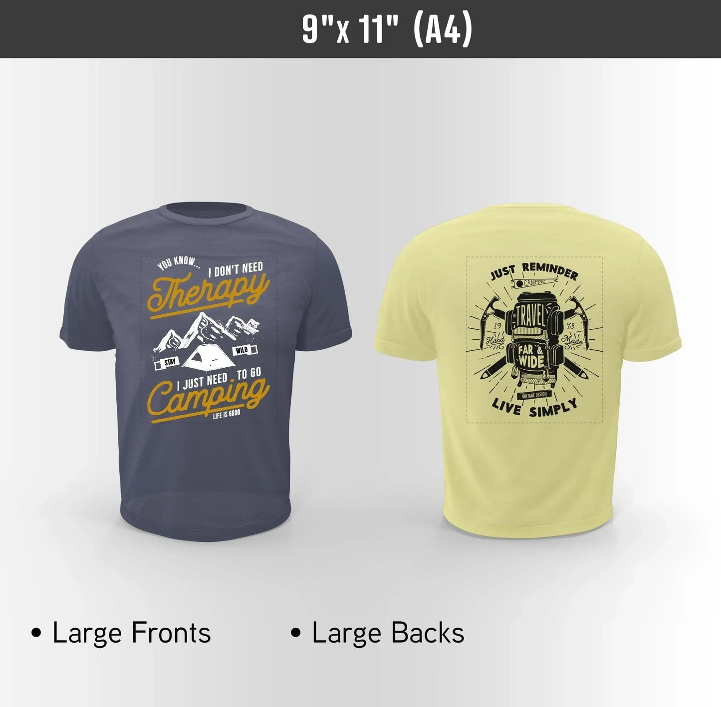 DTF Transfers By Size - Sid DTF transfers