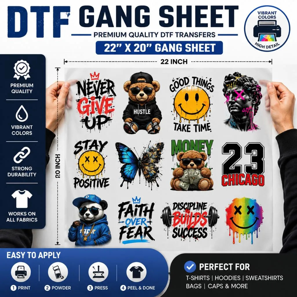 Custom DTF Gang Sheets - Upload a Pre-Made Sheet