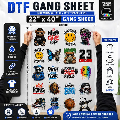 Custom DTF Gang Sheets - Upload a Pre-Made Sheet