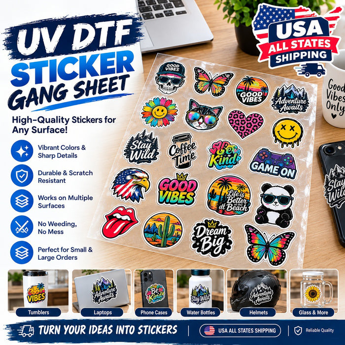 Colorful DTF transfer design